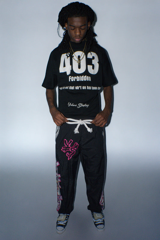 YUKARI NYLON TRACK PANTS- PINK