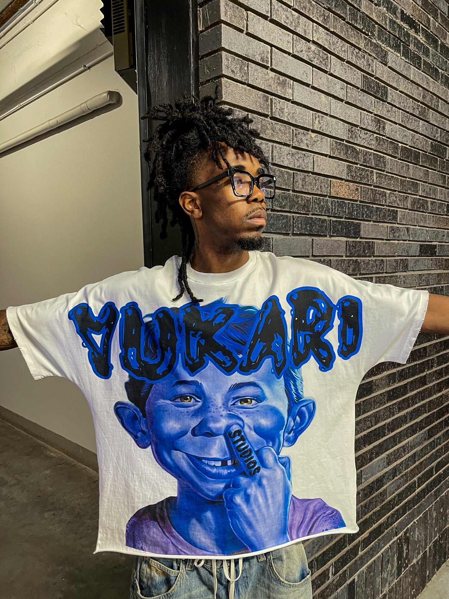YUKARI BOY TEE-BLUE
