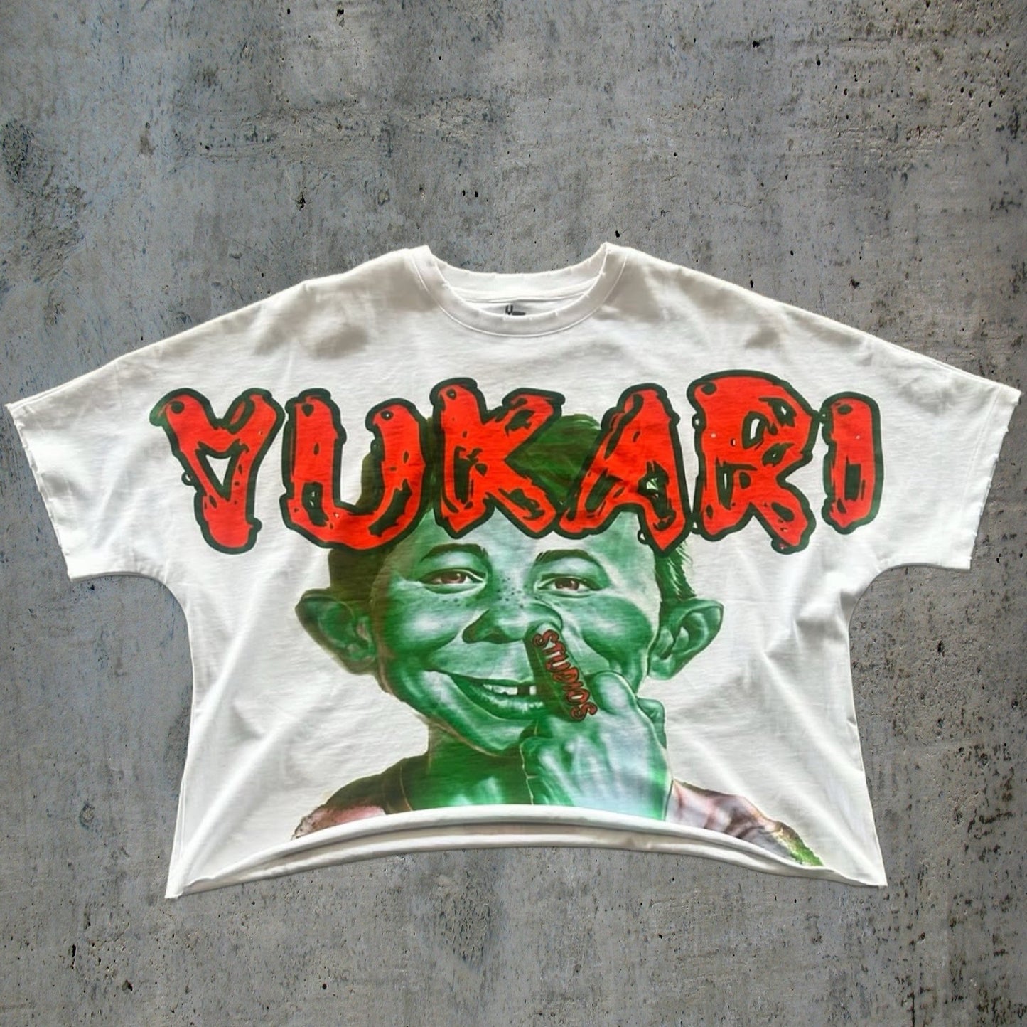 YUKARI BOY TEE-GREEN & ORANGE