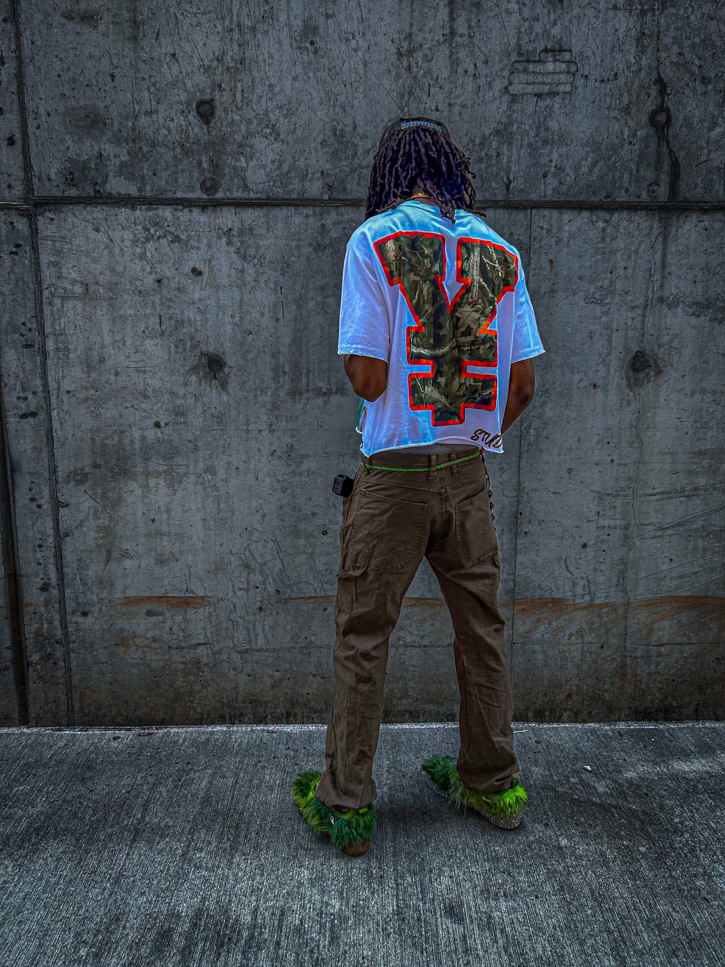 GREEN & ORANGE YUKARI BOY TEE