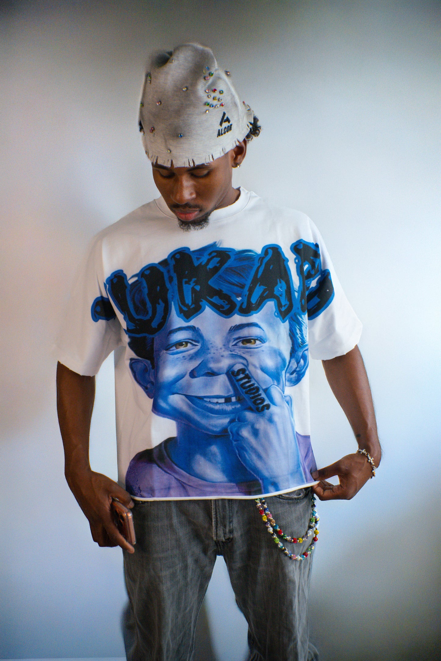 YUKARI BOY TEE-BLUE