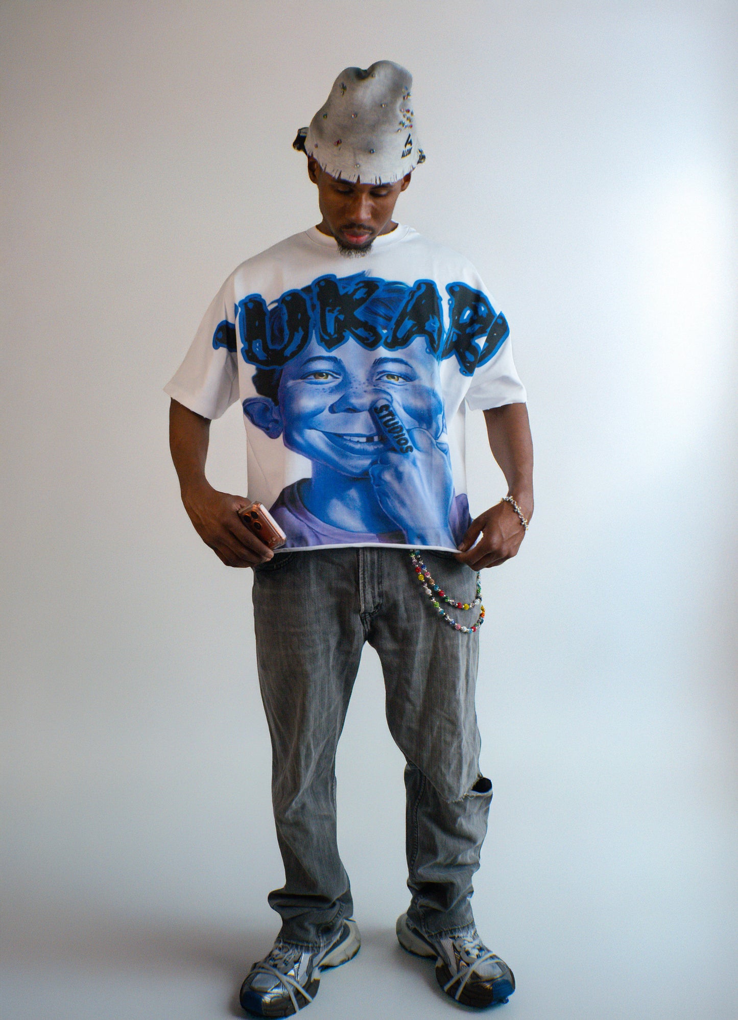 YUKARI BOY TEE-BLUE