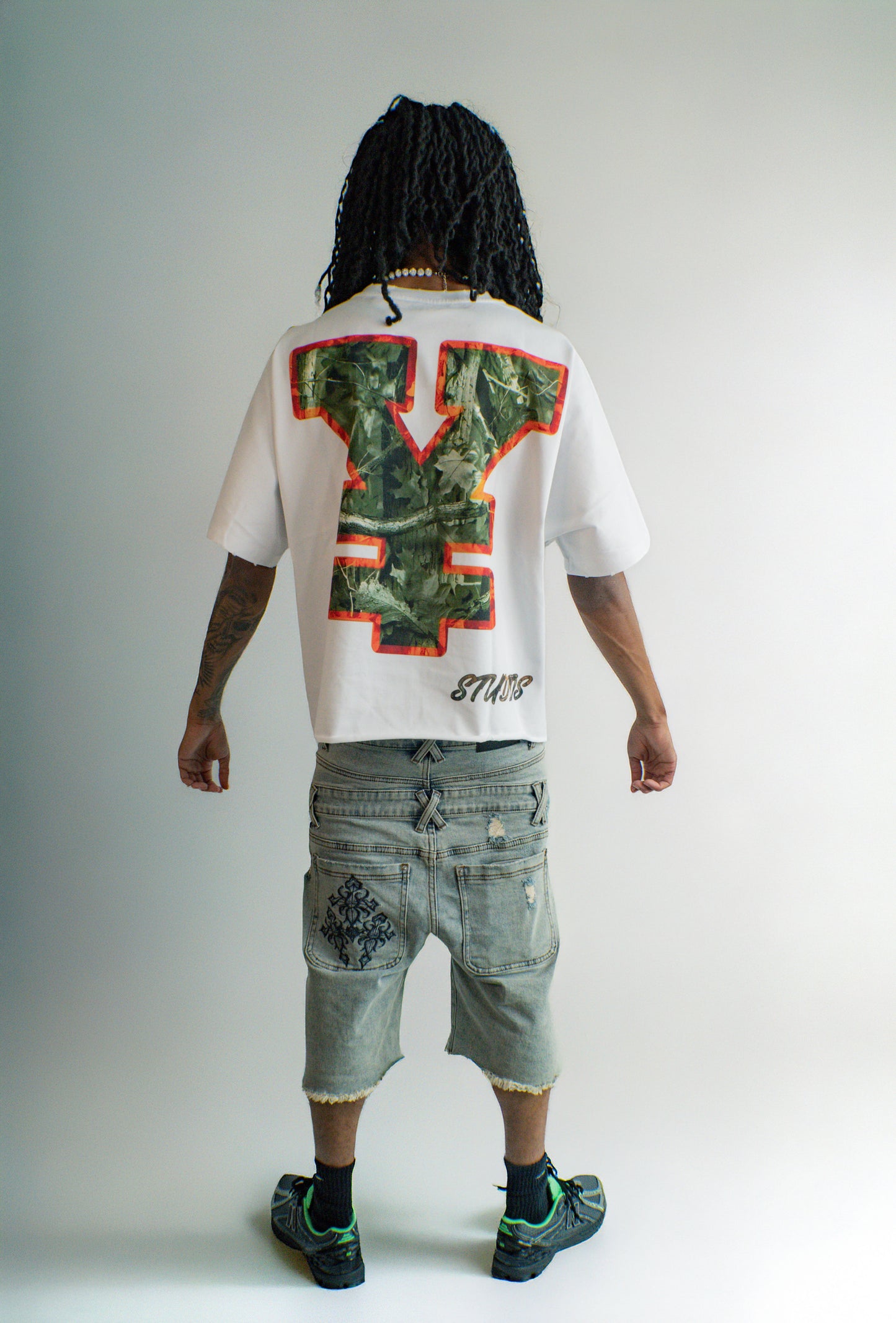 YUKARI BOY TEE-GREEN & ORANGE