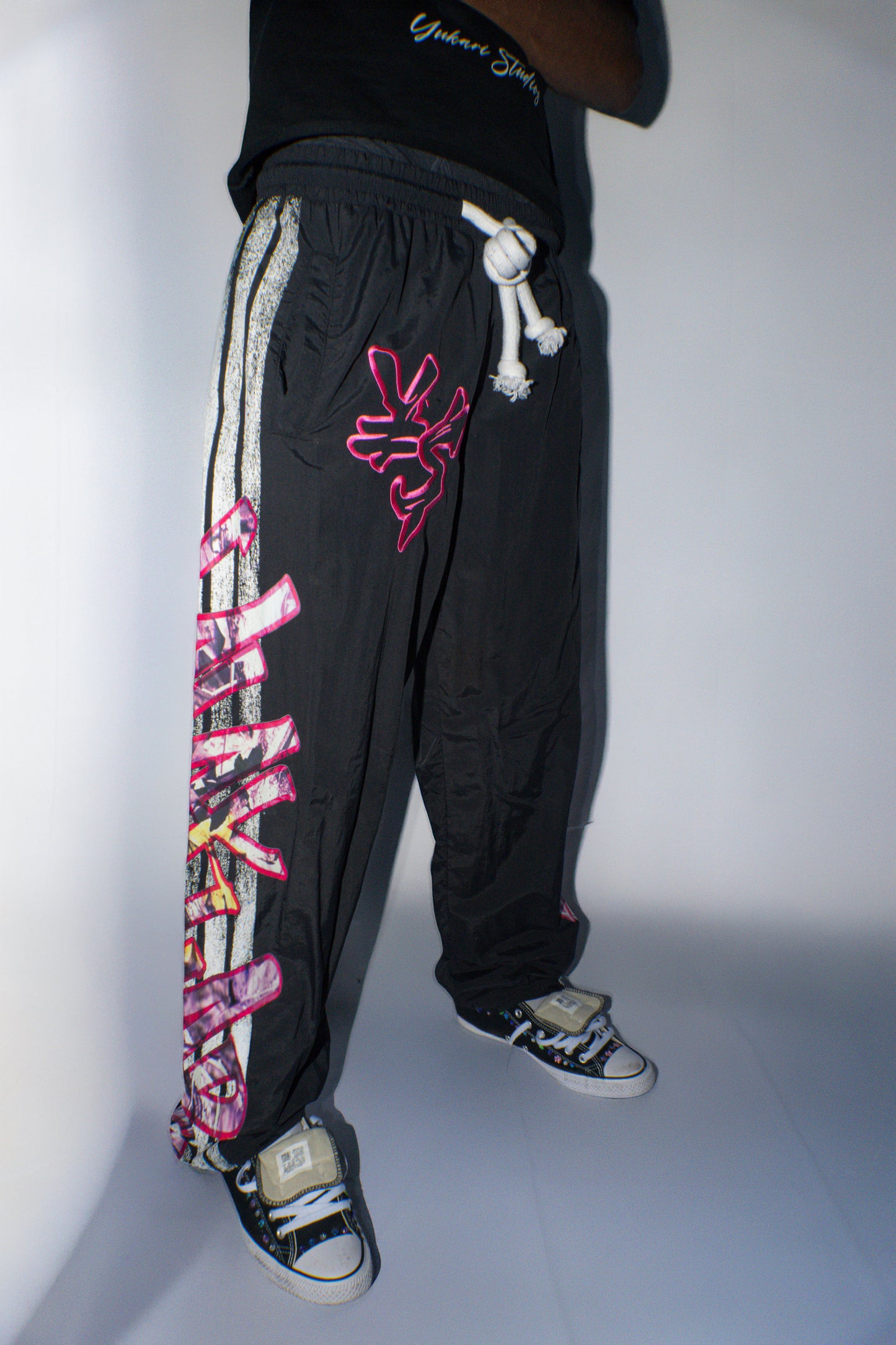 YUKARI NYLON TRACK PANTS- PINK
