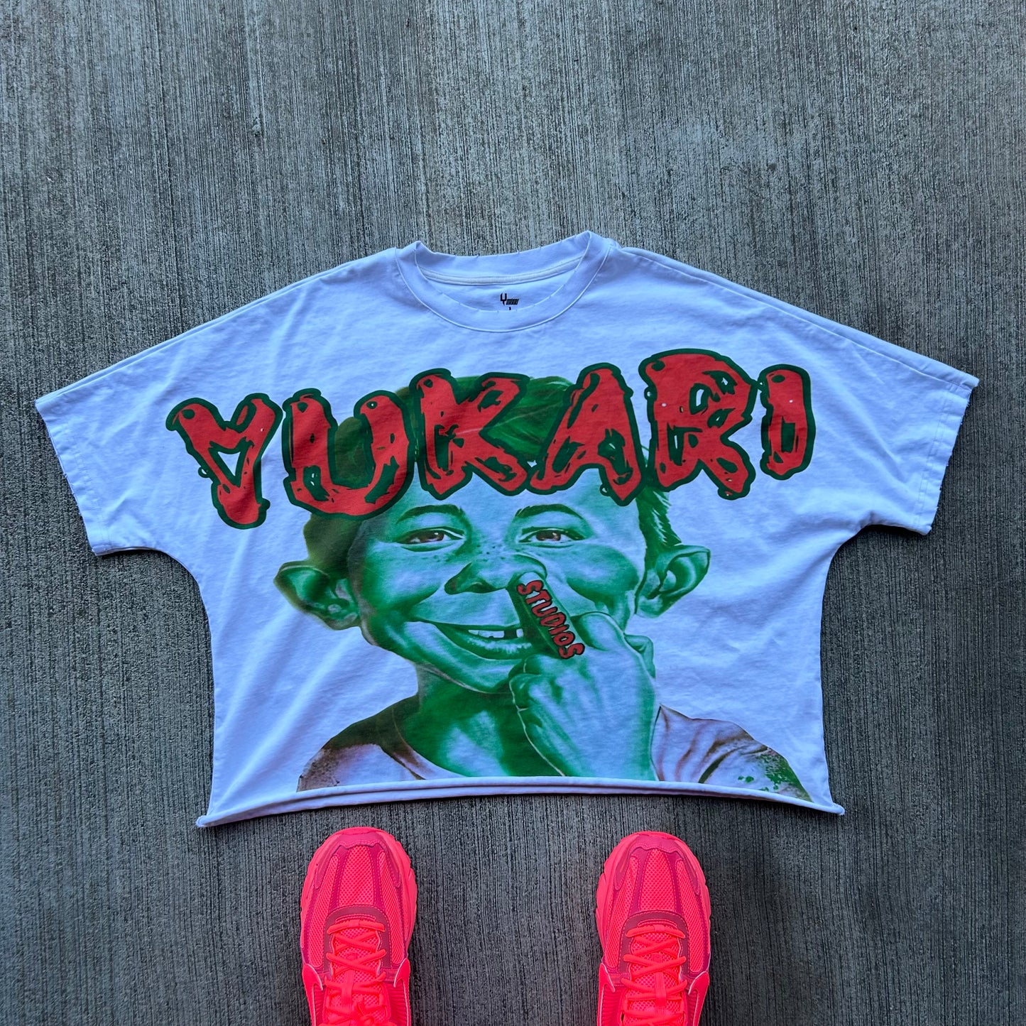 GREEN & ORANGE YUKARI BOY TEE